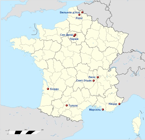 Карта Франции